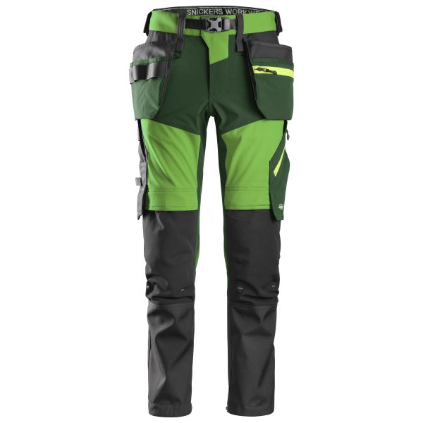 Softshellbukse Snickers 6940 FlexiWork grønn C58